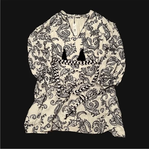 Alice + Olivia Lilian Embroidered Black & White Dress - Picture 3 of 7